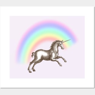 UNICORN & RAINBOW Posters and Art